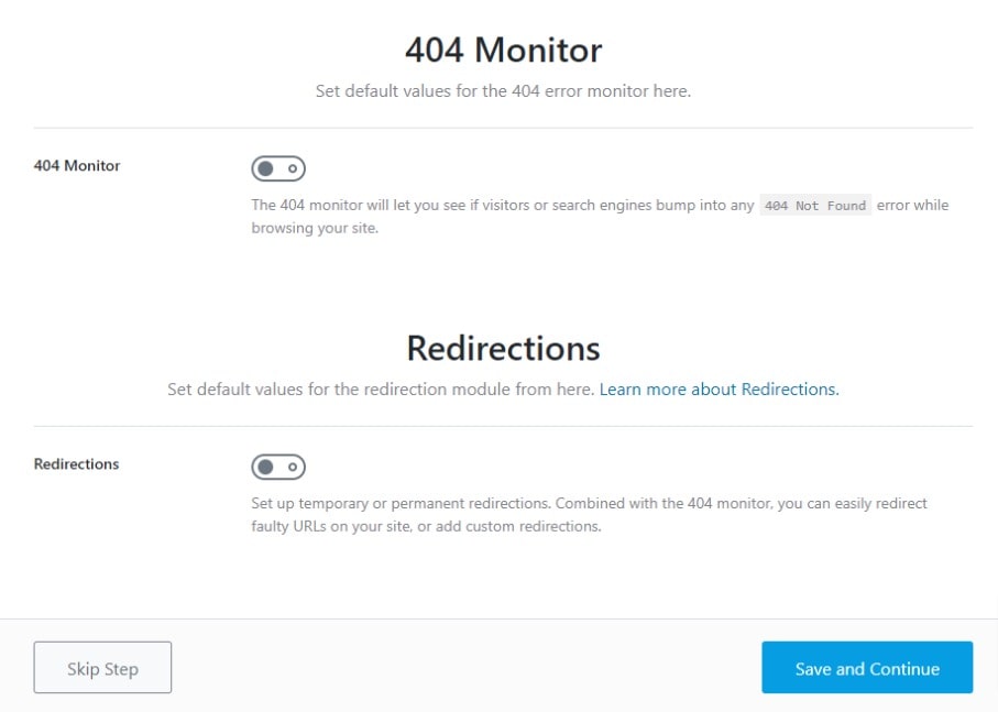 404 monitor advanced setup