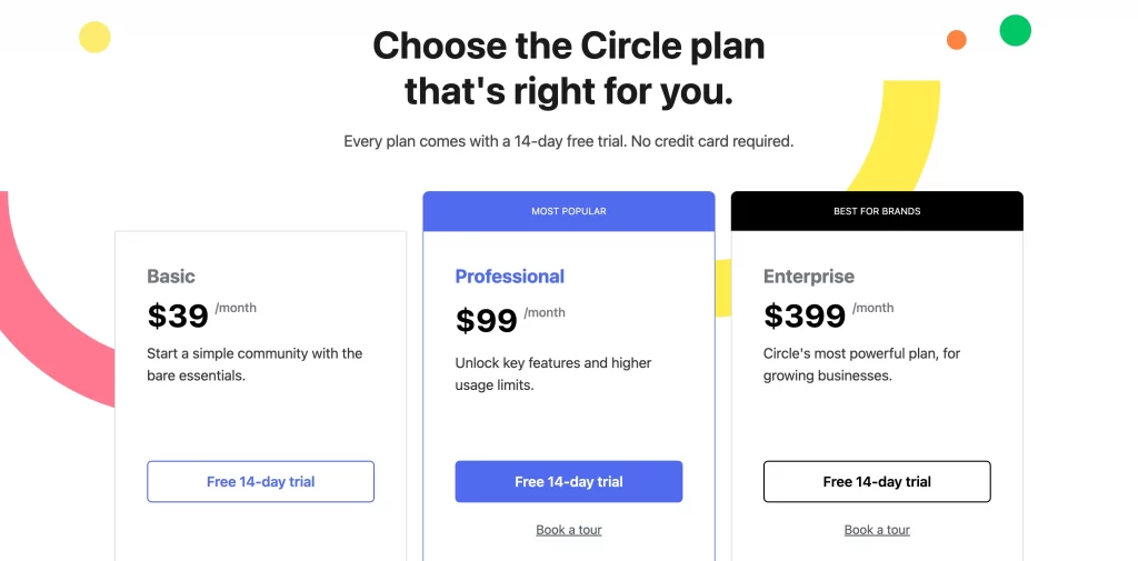 Circle-pricing-plans