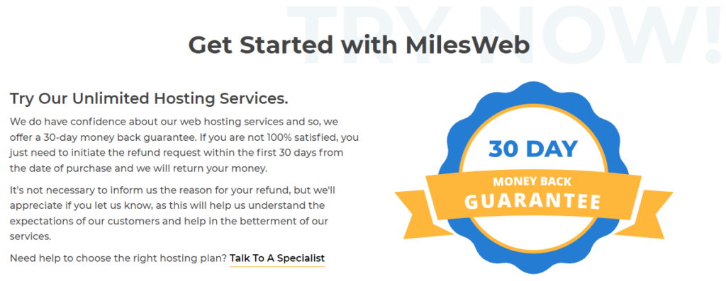MilesWeb-30-day-money-back-guarantee