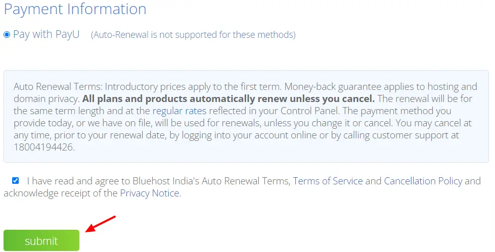 bluehost-india-payment-information